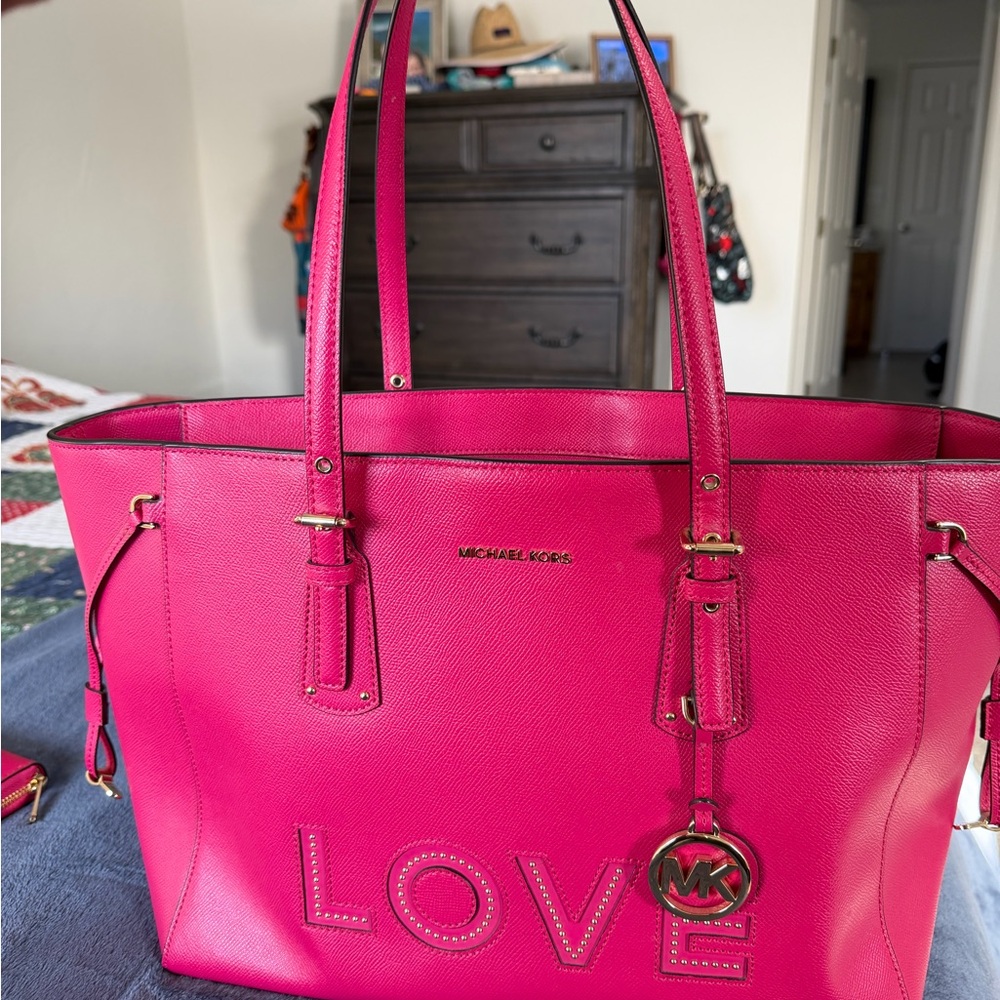 Michael Kors Fuchsia Love Tote